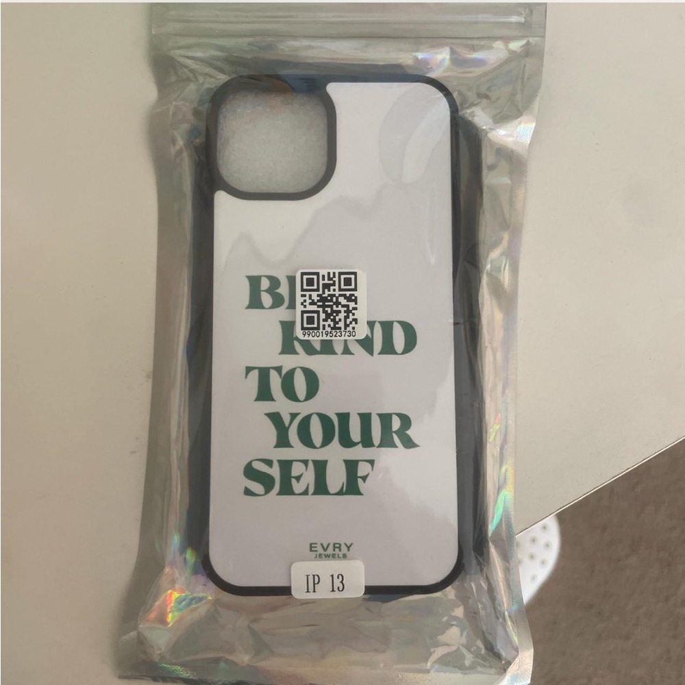 EVRY White and Green Phone Case for iPhone 13